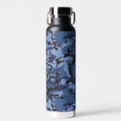 ネイビーブルーカモフラージュ、軍隊、陸軍 ウォーターボトル (正面)