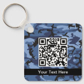 ネイビーブルーカモフラージュ、軍隊、陸軍 キーホルダー (正面)