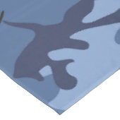 ネイビーブルーカモフラージュ、軍隊、陸軍 テーブルクロス (アングル)