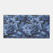 ネイビーブルーカモフラージュ、軍隊、陸軍 デスクマット (正面)