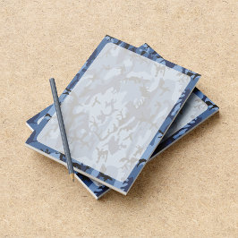 ネイビーブルーカモフラージュ、軍隊、陸軍 ノートパッド