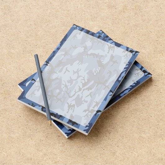 ネイビーブルーカモフラージュ、軍隊、陸軍 ノートパッド