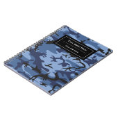 ネイビーブルーカモフラージュ、軍隊、陸軍 ノートブック (左側)