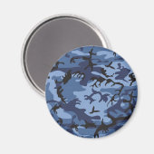 ネイビーブルーカモフラージュ、軍隊、陸軍 マグネット (正面/裏面)