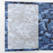 ネイビーブルーカモフラージュ、軍隊、陸軍 三つ折りカード (内部最初)