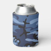 ネイビーブルーカモフラージュ、軍隊、陸軍 缶クーラー (缶正面)