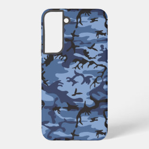 ネイビーブルーカモフラージュ、軍隊、陸軍 SAMSUNG GALAXY S22+ケース