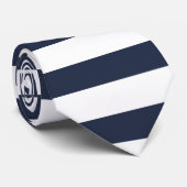 ネイビーブルーカラーストライプズバケーションサマー ネクタイ (ロール)