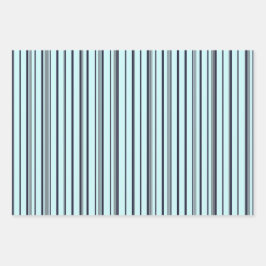 ネイビーブルーカラーストライプヴィンテージかわいい ラッピングペーパーシート