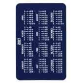 ネイビーブルーカレンダー2017大型フレキシブル磁石 マグネット (縦)