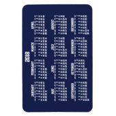 ネイビーブルーカレンダー2018大型フレキシブル磁石 マグネット (縦)