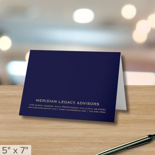 ネイビーブルーカンパニーサンキューカード ノートカード