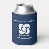 ネイビーブルーカンパニーロゴカスタムビジネス広告 缶クーラー (缶正面)