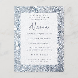 ネイビーブルーガーデンチャーチコミューンの確認 ポストカード