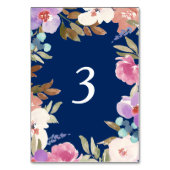 ネイビーブルーガーデン結婚フローラテーブル テーブルナンバー (裏面)