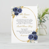 ネイビーブルーキンセアニェラへの招スペインの待 招待状 (スタンド正面)