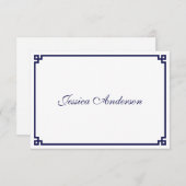 ネイビーブルーギリシャ縁ど鍵結婚座席表 (正面/裏面)