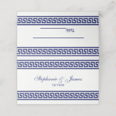 ネイビーブルーギリシャ鍵メイ縁どンダー#1A プレイスカード (外部開封)