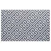 ネイビーブルーギリシャ鍵大規模 ファブリック (ファットクウォーター)