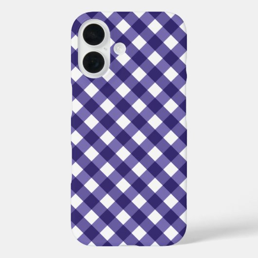 ネイビーブルーギンガム Case-Mate iPhoneケース (裏面)