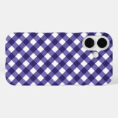 ネイビーブルーギンガム Case-Mate iPhoneケース (裏面 (横))