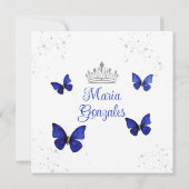 ネイビーブルークインセアニラ15アノスバタフライシルバー 招待状 (裏面)