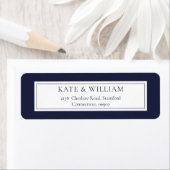 ネイビーブルークラシック差出人住所 ラベル (インサイチュ)