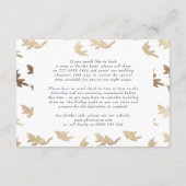 ネイビーブルークラシック金ゴールドクレスト結婚の詳細 エンクロージャーカード (裏面)