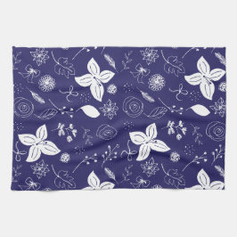 ネイビーブルークリスマス キッチンタオル