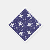 ネイビーブルークリスマス スタンダードカクテルナプキン (角)