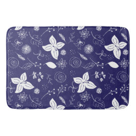 ネイビーブルークリスマス バスマット