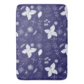 ネイビーブルークリスマス バスマット (正面縦)