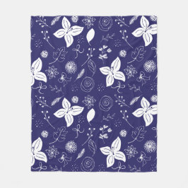 ネイビーブルークリスマス フリースブランケット