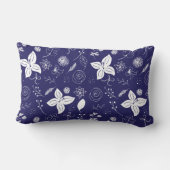 ネイビーブルークリスマス ランバークッション (裏面)