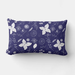 ネイビーブルークリスマス ランバークッション