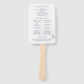 ネイビーブルークルーズ目的地ウェディングプログラム ハンドファン (正面)