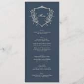 ネイビーブルークレストクラシックエレガントウェディング メニュー (正面)