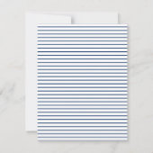 ネイビーブルークレストブライダルシャワー招待カード 招待状 (裏面)