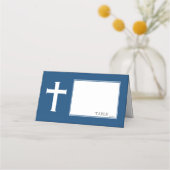 ネイビーブルークロスファースト座席表 プレイスカード (正面)