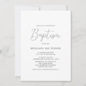 ネイビーブルークロス |バプテスマ 招待状 (正面)