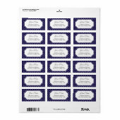 ネイビーブルークローバーパターン ラベル (フルシート)