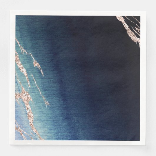 ネイビーブルーグラデーションアゲートバラモダン金ゴールド結婚ズ (正面)