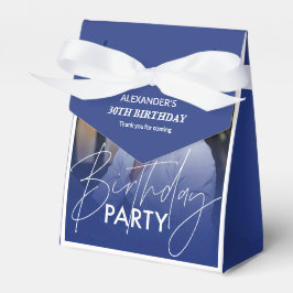 ネイビーブルーグラデーションフォト誕生日 フェイバーボックス