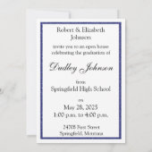 ネイビーブルーグリッタークラス2025フォトオープンハウス 招待状 (裏面)