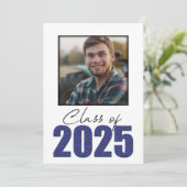 ネイビーブルーグリッタークラス2025写真発表 招待状 (スタンド正面)