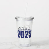 ネイビーブルーグリッタークラス2025 アクリルタンブラー (裏面)