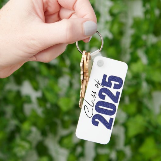 ネイビーブルーグリッタークラス2025 キーホルダー (手)