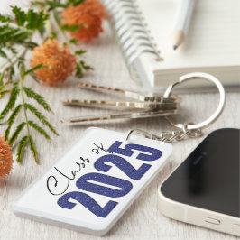 ネイビーブルーグリッタークラス2025 キーホルダー