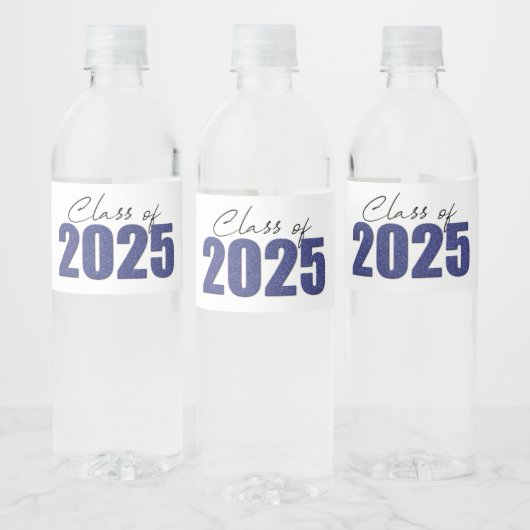 ネイビーブルーグリッタークラス2025 ペットボトルラベル (ボトル)
