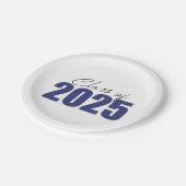 ネイビーブルーグリッタークラス2025 ペーパープレート (アングル)